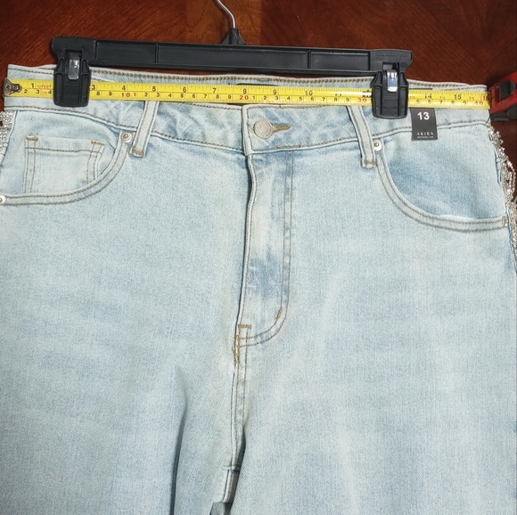 AKIRA CRYSTAL FRINGED JEANS - Picture 14 of 16